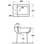 Bidet Conca 3 fori Ideal Standard T5180 Con Difetto