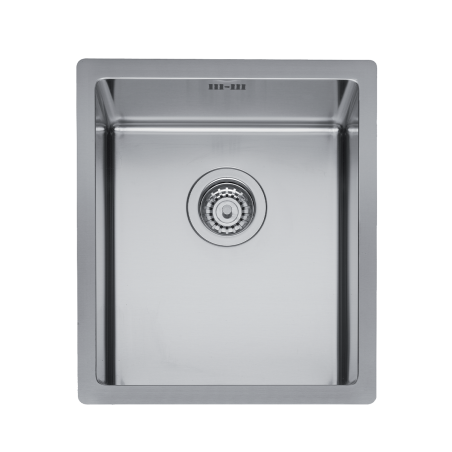 Lavello Cucina Monovasca Inox 38 x 44 cm con Tripla Installazione