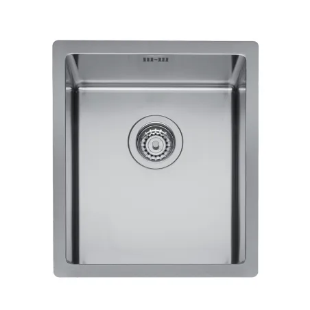 Lavello Cucina Monovasca Inox 38 x 44 cm con Tripla Installazione