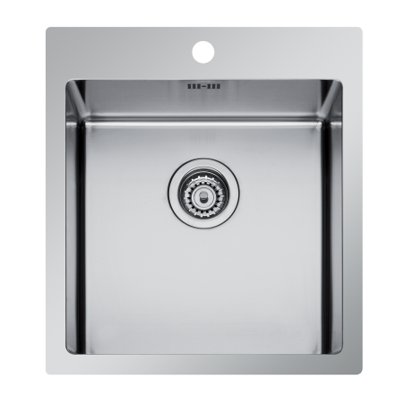 Lavello Cucina Monovasca 39 x 51 cm Inox AISI 304 con Doppia Installazione