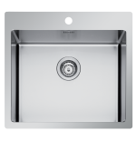 Lavello Cucina Monovasca 55 x 51 cm Inox AISI 304 con Doppia Installazione