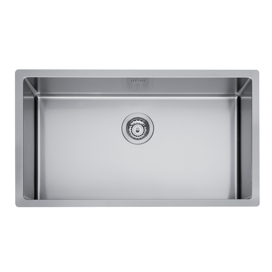 Lavello Cucina Monovasca 75 x 44 cm Inox AISI 304 con Tripla Installazione
