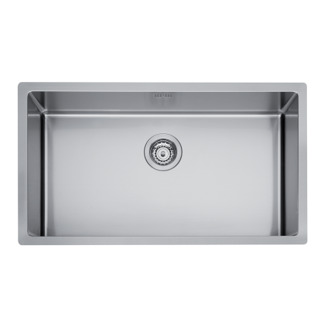 Lavello Cucina Monovasca 75 x 44 cm Inox AISI 304 con Tripla Installazione