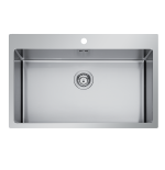 Lavello Cucina Monovasca 76 x 51 cm Inox AISI 304 con Doppia Installazione