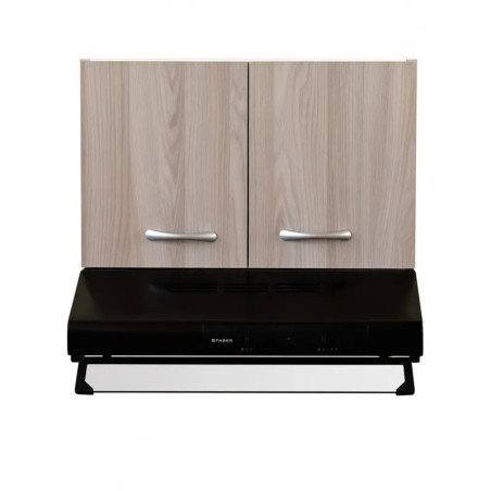 Pensile cucina 60cm con cappa e ante color Rovere