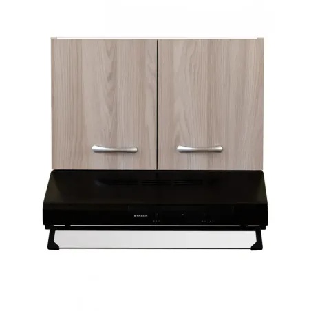 Pensile cucina 60cm con cappa e ante color Rovere