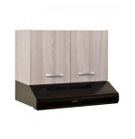 Pensile cucina 60cm con cappa e ante color Rovere