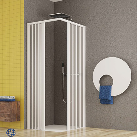 Box Doccia Disabili 87 X 130 Fuori Misura Soffietto Apertura Centrale