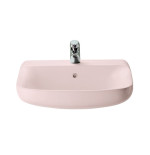 Lavabo lavandino semincasso in ceramica, design moderno, Conca Ideal Standard, per l' arredo bagno, colore rosa