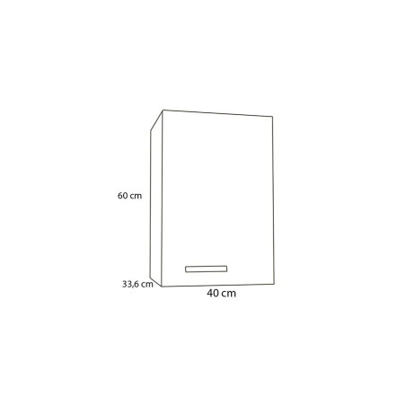 Pensile Cucina Rovere Well 40 cm 1 Anta con Ripiano