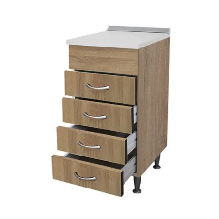 Mobile Cucina Componibile 40 Cm 4 Cassetti Rovere Top Sabbia