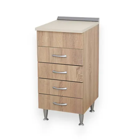 Mobile Cucina 40 Cm Rovere 4 Cassetti Top Sabbia