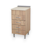 Mobile Cucina 40 Cm Rovere 4 Cassetti Top Sabbia