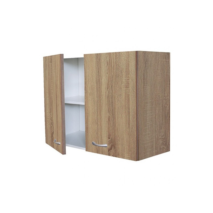 Pensile Cucina Rovere Well 80 cm con 2 Ante H.60 e Ripiano