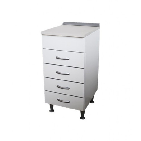 Base Cucina Componibile 40 cm Bianca con 4 Cassetti – Top legno