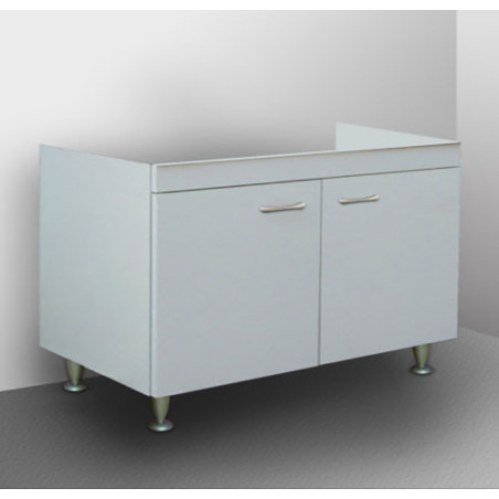 Mobile Sottolavello Bianco 2 Ante Per Lavello Inox 100 cm