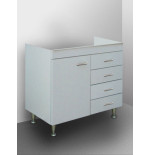 Mobile Cucina Sottolavello Bianco 80 cm Anta + Cassetti a destra