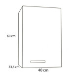 Pensile cucina teak 40 cm 1 anta apertura sinistra H60