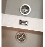 Lavello cucina incasso pietra plus Apell granito avena 116x50cm reversibile