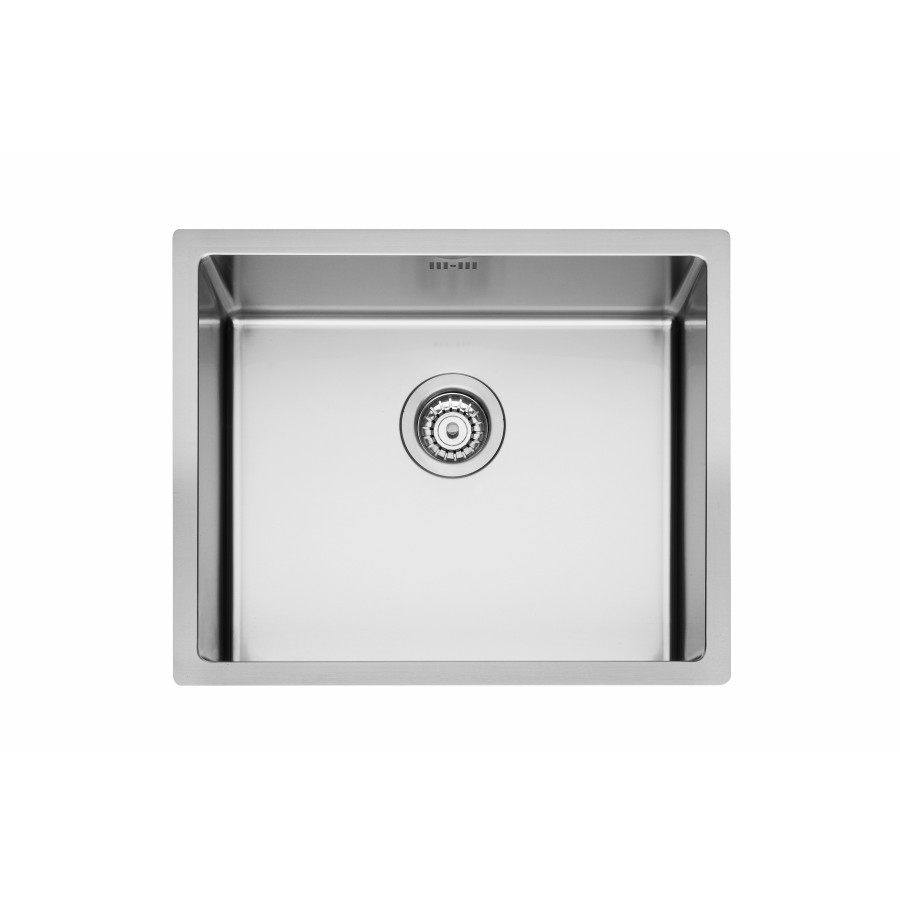 Lavello Cucina Monovasca 54 x 44 cm con Tripla Installazione Filotop e Incasso