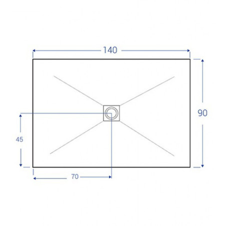 Piatto doccia marmoresina 90x140 cm bianco effetto pietra