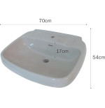 Lavabo Semincasso Square Pozzi Ginori 60x46 Art. 19103 GRIGIO