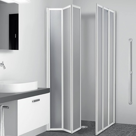 Box Cabina Doccia Angolo Pieghevole 106x106 per Disabili - Accessibilità e Comfort