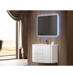 Eden | Mobile Bagno Sospeso 120cm Bianco Frassino Base+Lavabo