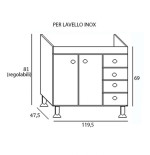 Mobile Cucina Rovere 120 Cm Con Lavello E Pensile Colapiatti