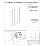 Box Vasca 3 Pannelli Pieghevoli 130 x 140