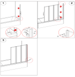 Box Vasca 3 Pannelli Pieghevoli 130 x 140
