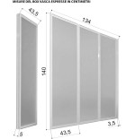 Box Vasca 3 Pannelli Pieghevoli 130 x 140
