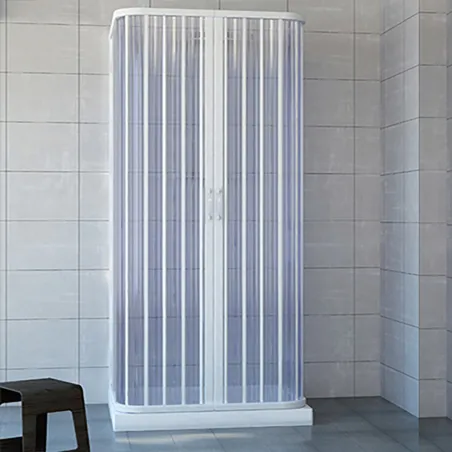 Box Doccia 3 Lati 80x100x80 Soffietto Acrilico Riducibile
