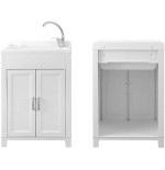 Lavatoio Con Mobile 60 x 50 x 85 Per Esterno In PVC 2 Ante