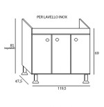 Sottolavello Rovere 120 Cm Per Lavello Inox