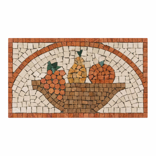 Rosone Mosaico in Marmo 30 x 50 cm su Rete per cucina