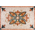 Rosone Mosaico Marmo 80 x 120 cm Su Rete Per Pavimenti