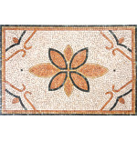 Rosone Mosaico Marmo 80 x 120 cm Su Rete Per Pavimenti