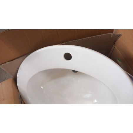 Lavabo Soprapiano Da Incasso In Ceramica Cm 63,5 X 53,5