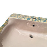 Lavabo Conca con colonna In Porcellana Cm 69 X 57 Visone