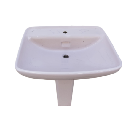 Lavabo Soprapiano Da Incasso In Ceramica Cm 63,5 X 53,5 Con difetto