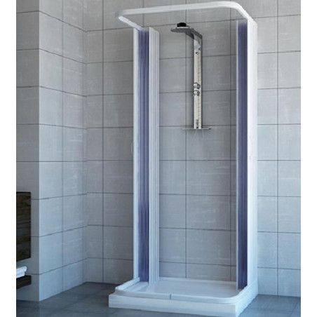 Box Doccia 3 Lati 80 x 80 x 80 Soffietto Acrilico Riducibile