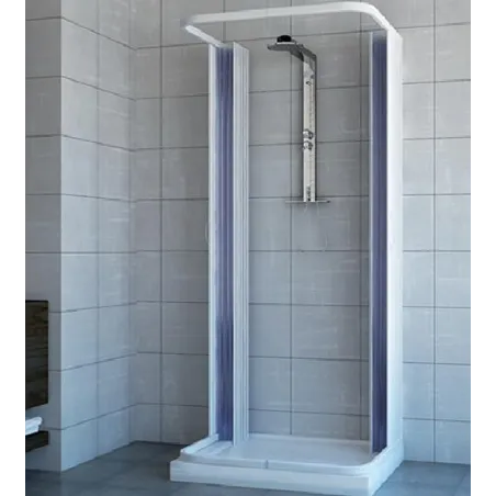 Box Doccia 3 Lati 75x75x75 Soffietto Acrilico Riducibile
