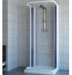 Box Doccia 3 Lati 80 x 80 x 80 Soffietto Acrilico Riducibile