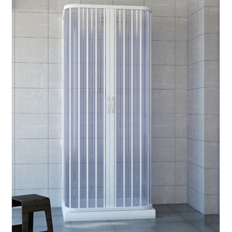 Box Doccia 3 Lati 80 x 80 x 80 Soffietto Acrilico Riducibile