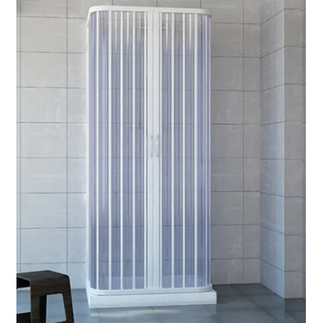 Box Doccia 3 Lati 75x75x75 Soffietto Acrilico Riducibile