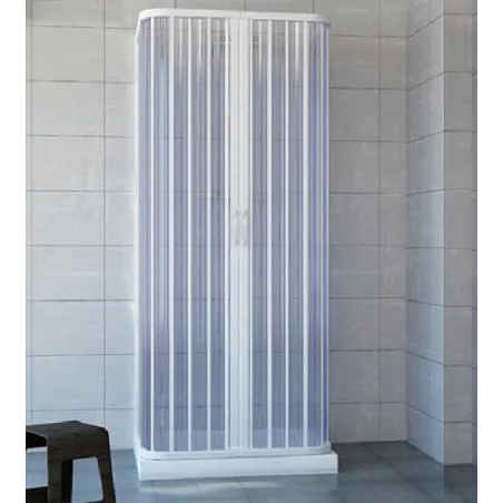Box Doccia 3 Lati 75x75x75 Soffietto Acrilico Riducibile