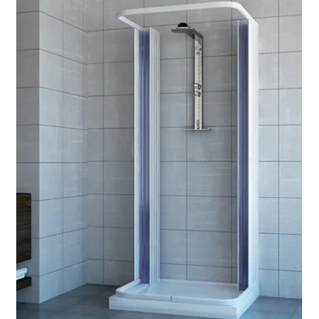 Box Doccia 3 Lati 75x75x75 Soffietto Acrilico Riducibile