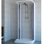 Box Doccia 3 Lati 80 x 80 x 80 Soffietto Acrilico Riducibile