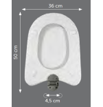 Sedile Copriwater Diagonal Idea Standar color Biano in Poliestere